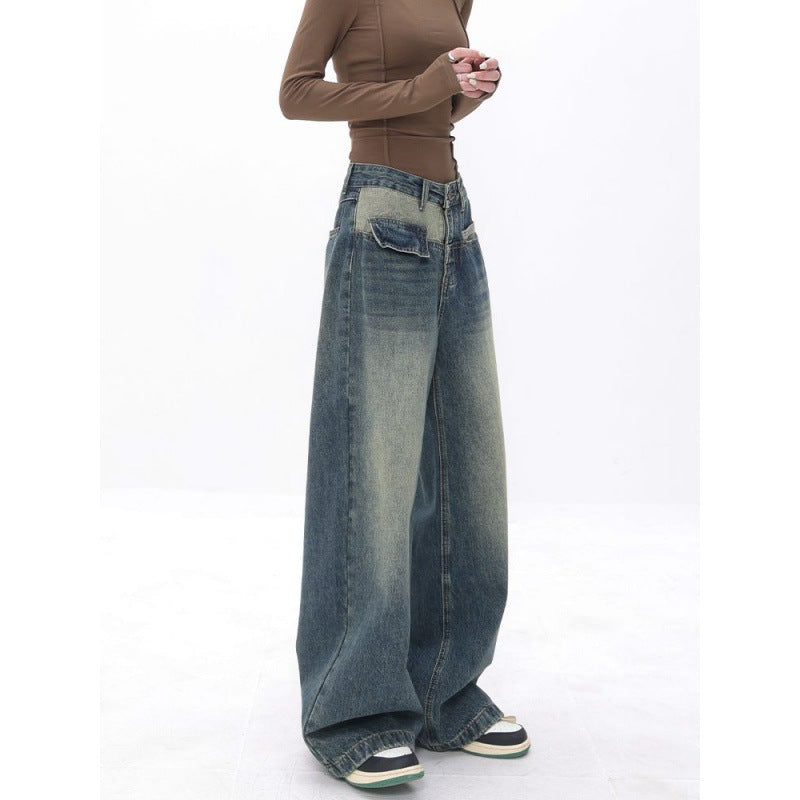 Niche Loose Straight Wide Leg Jeans