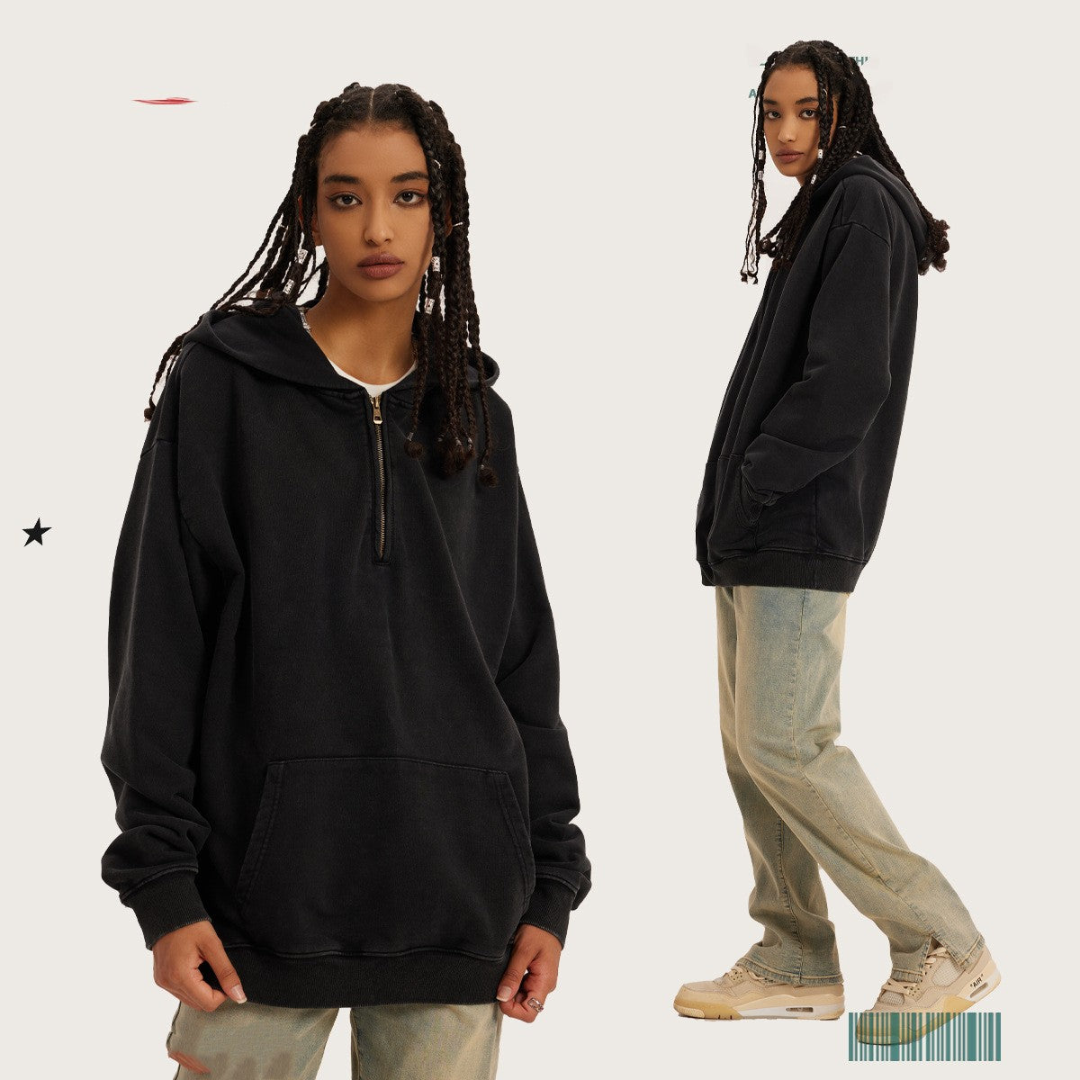 Marque de mode masculine rétro décontractée de la rue principale