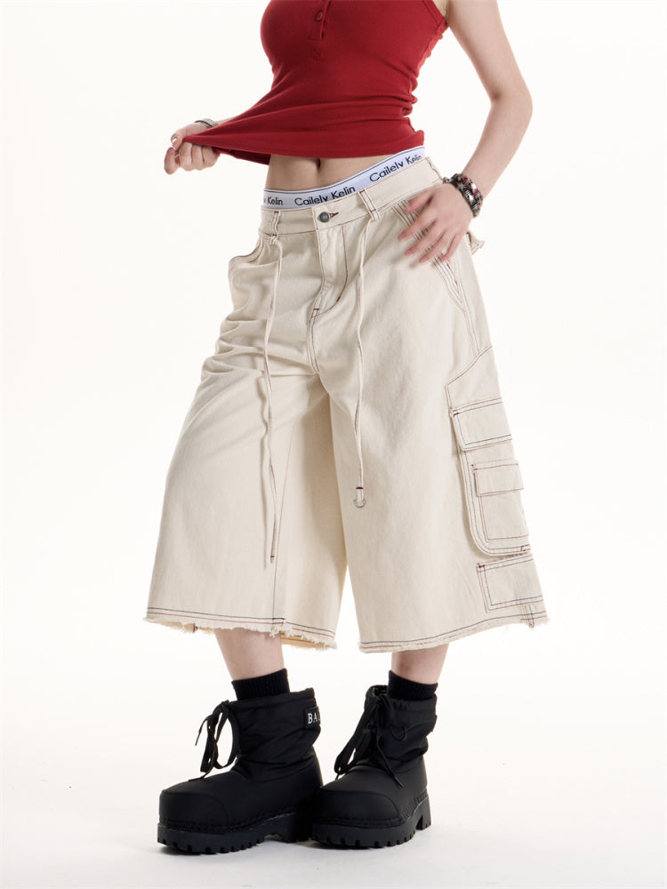 Retro Hot Girl Style Multi-pocket Cargo Pants