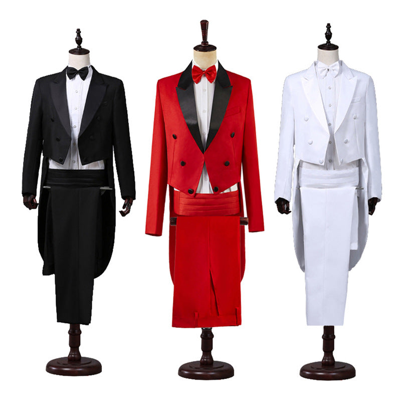 Mens Formal Tuxedo Suit Performance Outfit