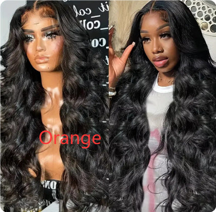 Natural High-temperature Fiber Front Lace Wig Female Medium Big Wave