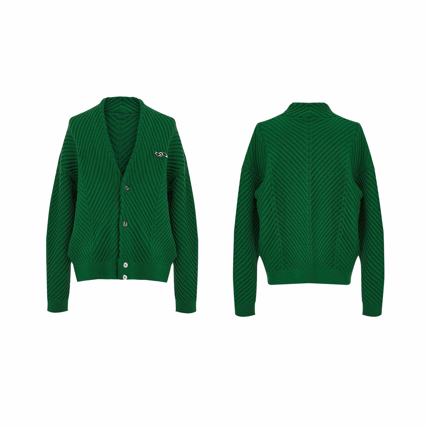 Niche Three-dimensional Texture V-neck Sweater