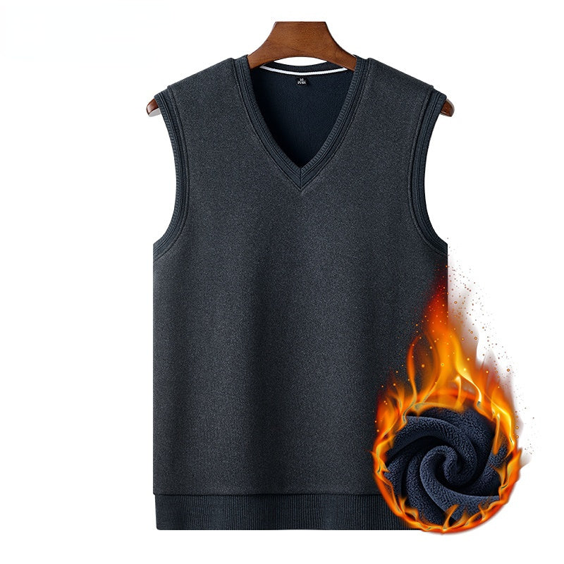 Sleeveless Casual Men's Knitted Sweater Pullover Vest