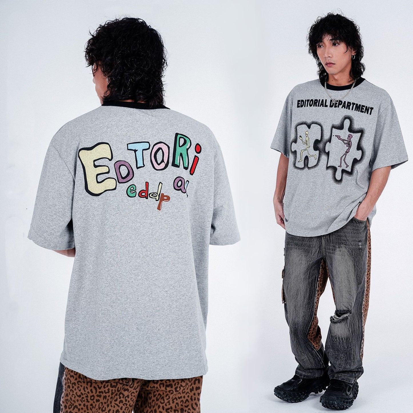 Fun Cartoon Casual Short-sleeved Tops For Men And Women