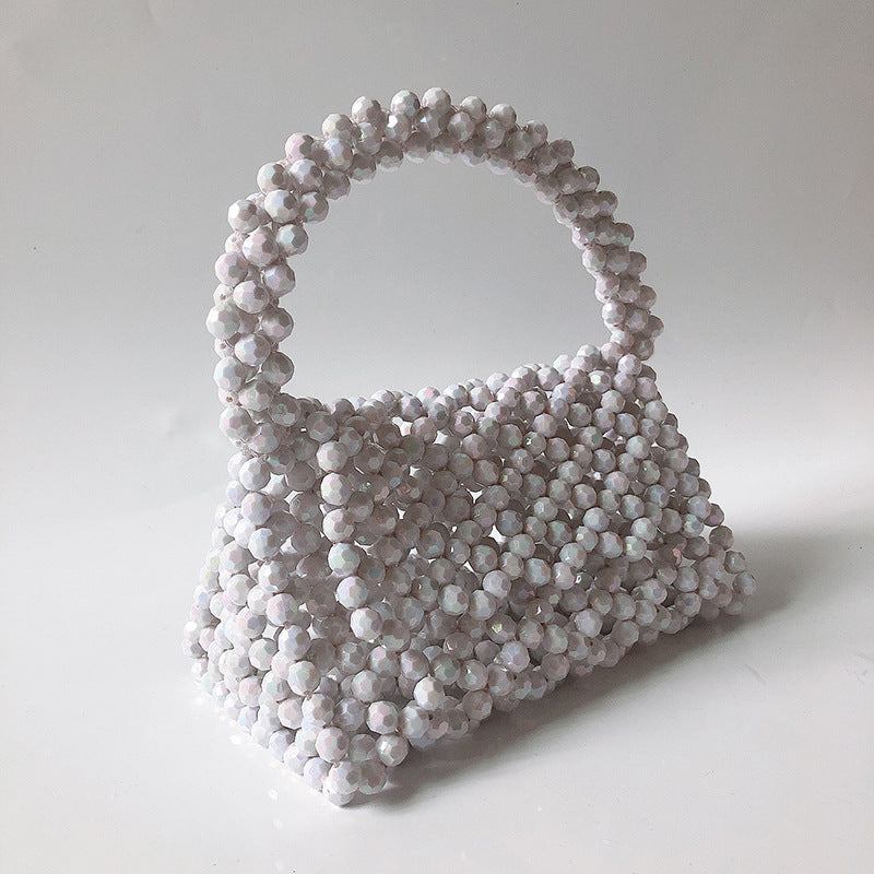 Beaded Triangle Bag Color Acrylic Handbag Three-dimensional Bag