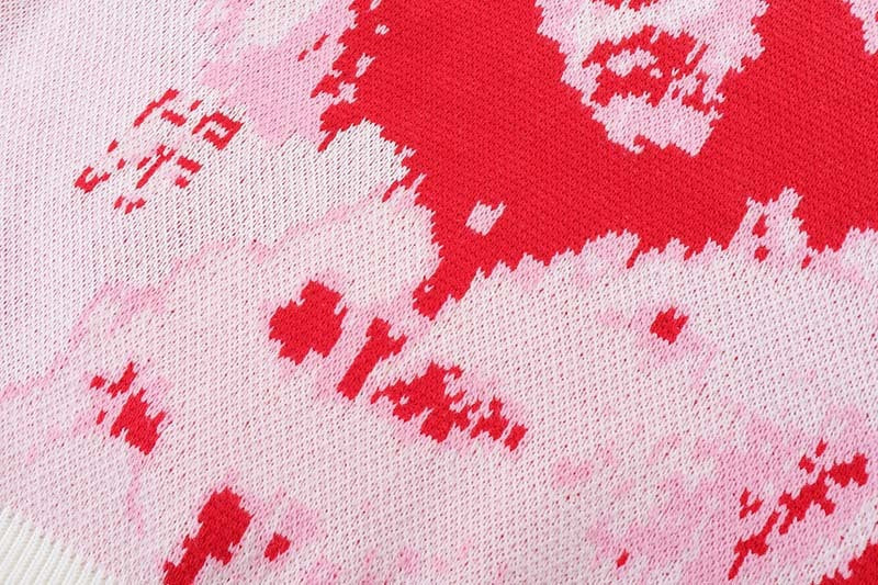 High Street Character Full Print Jacquard Crew Neck Sweater