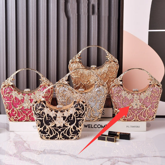 Pochette de soirée ajourée et brillante pour banquet