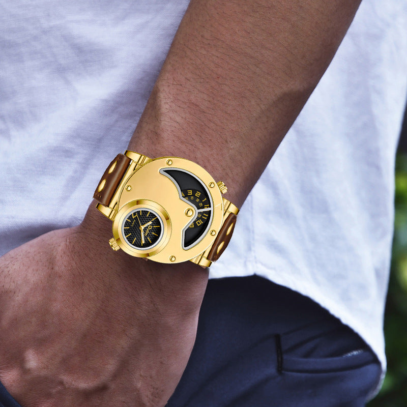 Montre multifonctionnelle à cadran exagéré