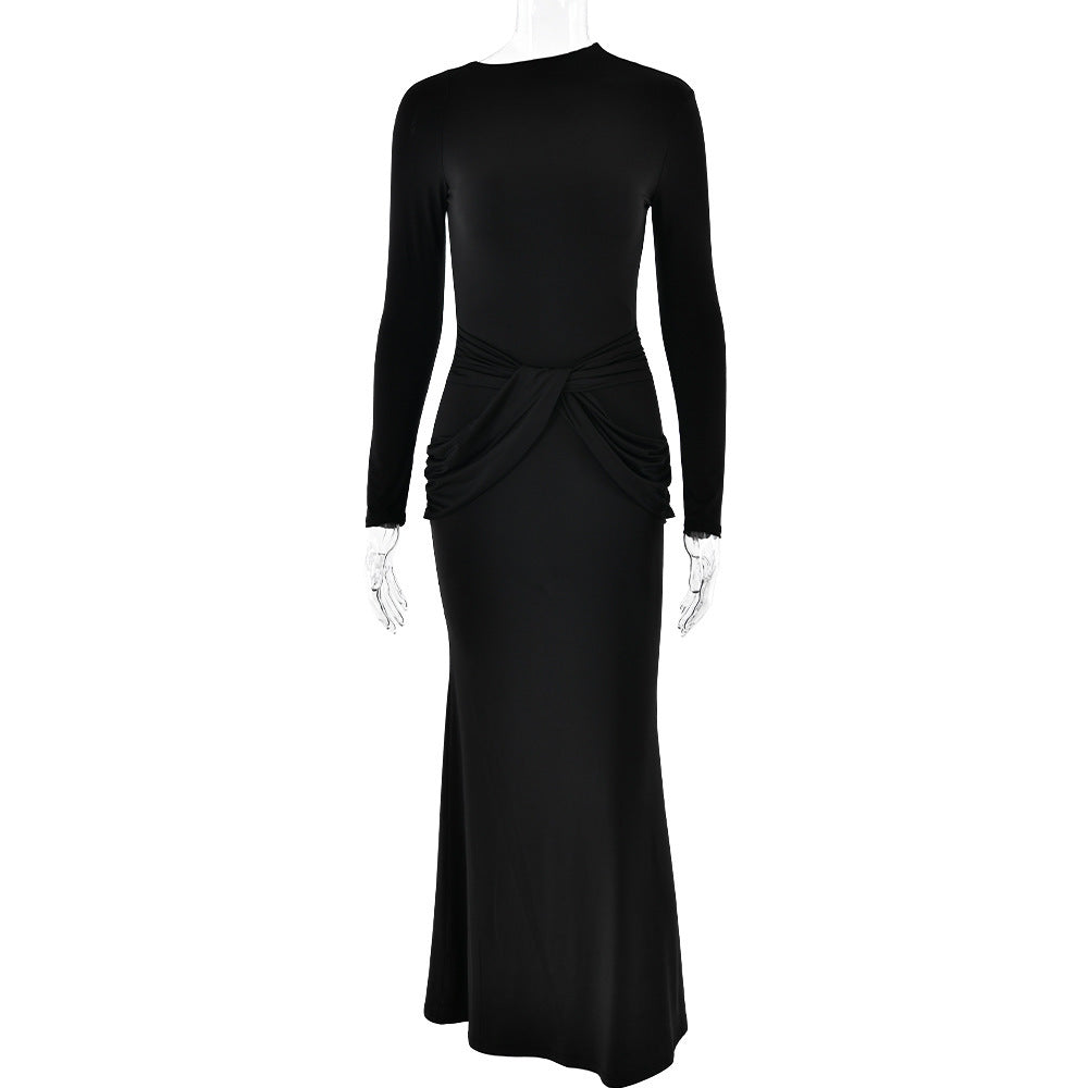 Elegant Slim-fit Long Sleeve Dress