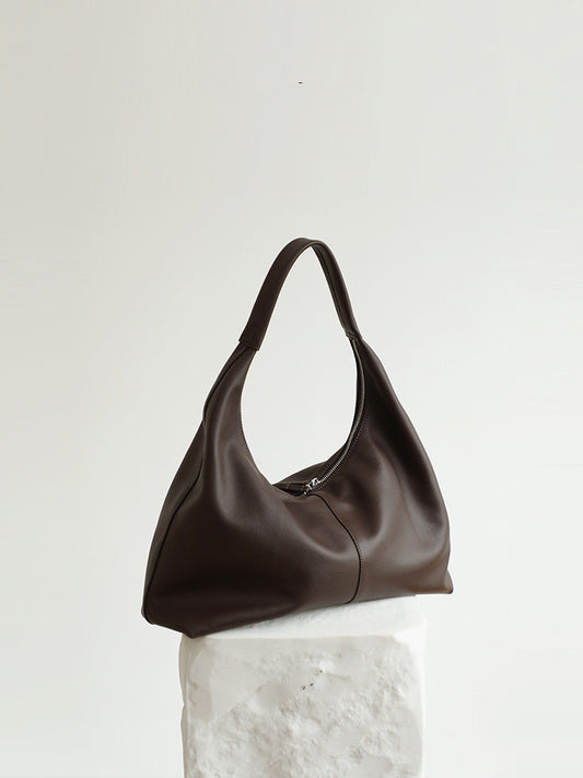 Special-interest Design Soft Cowhide Lazy Large Capacity Shoulder Casual Big Bag