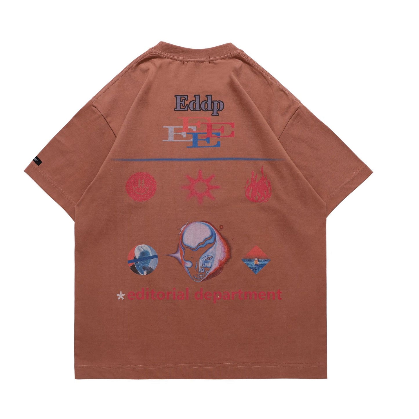 Loose Round Neck Fashion Original Design Washed T-shirt