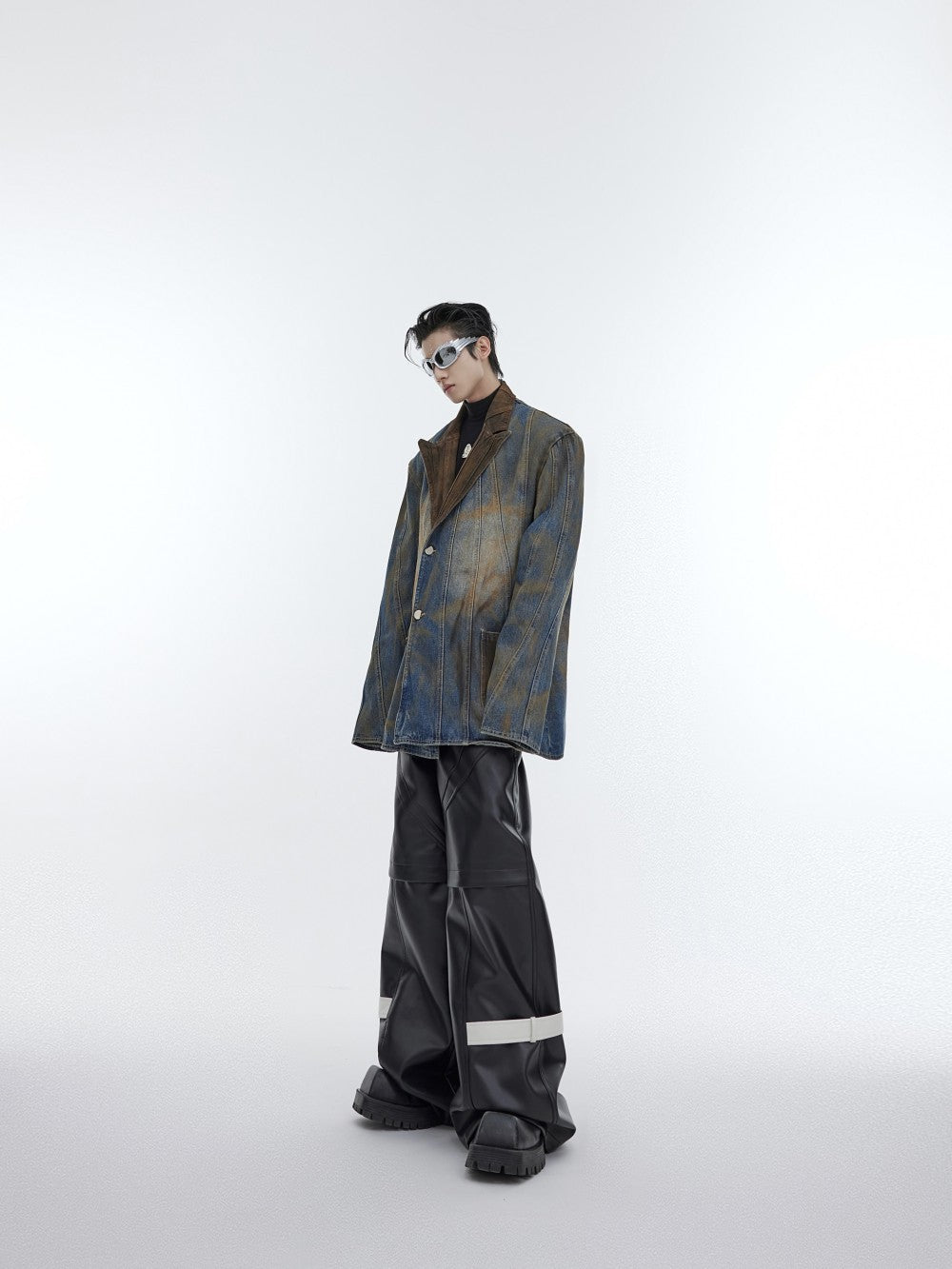 Denim Suit Jacket Trendy And High-end