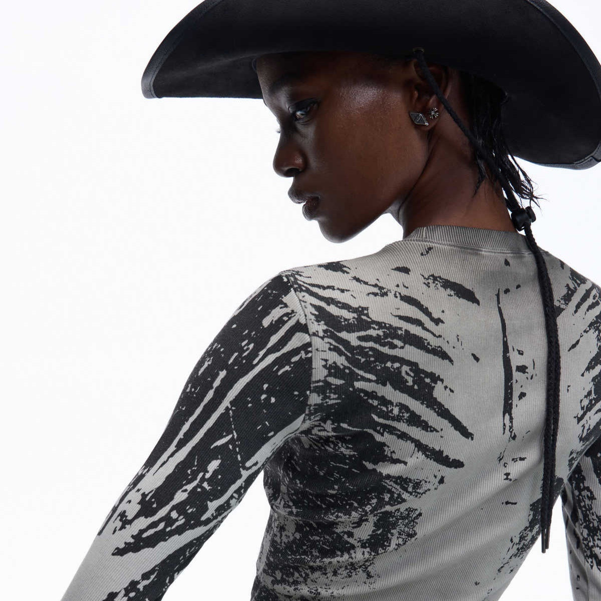 Haut à manches longues en maille à motif soleil