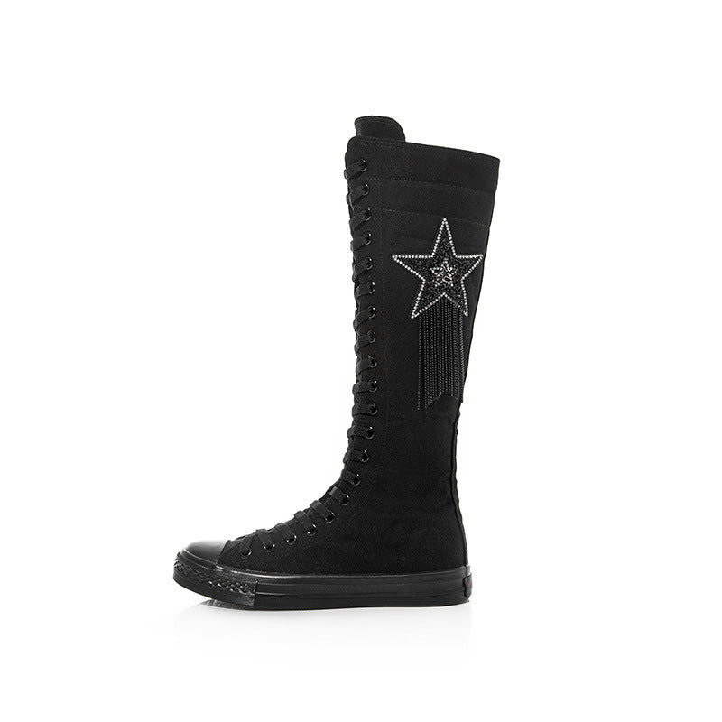 Five Pointed Star Canvas Boots