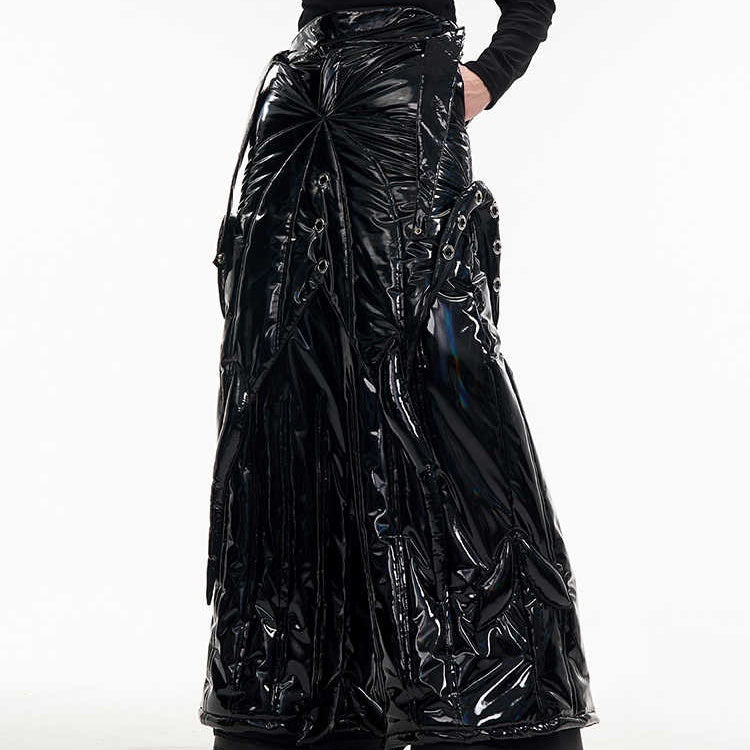 Pantaloni casual in cotone con profilo lucido, pantaloni invernali imbottiti in cotone da uomo