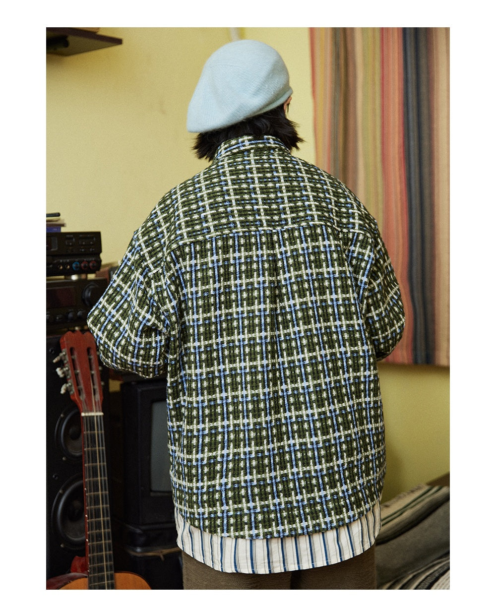 Retro Stitching Lapel Small Fragrance Shirt Coat