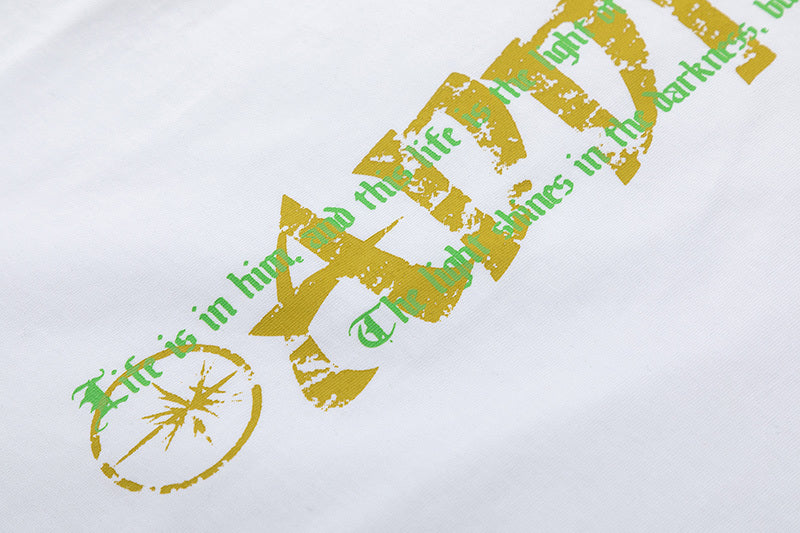 T-shirt à manches longues avec lettres imprimées