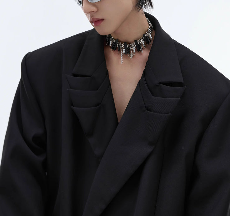 Niche Heavy Deconstruction Profile Suit Jacket