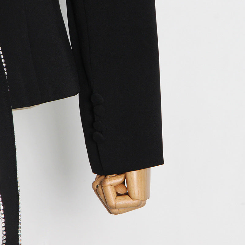 Fashion Slim-fit Lace Up V-neck Long-sleeved Hollow Jacket