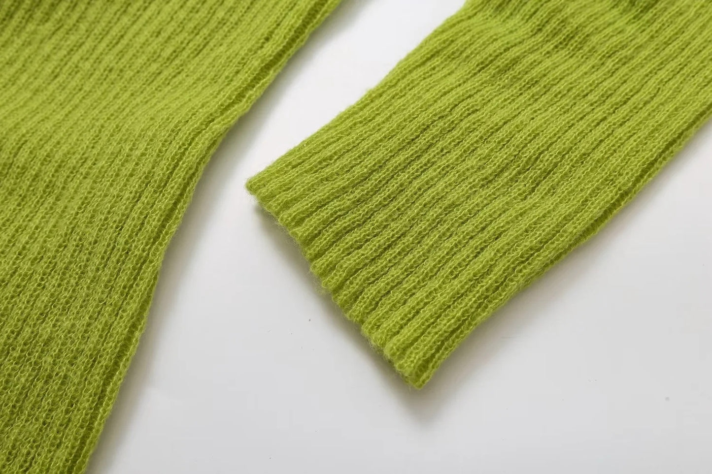 Robe en maille droite à col rond et manches longues