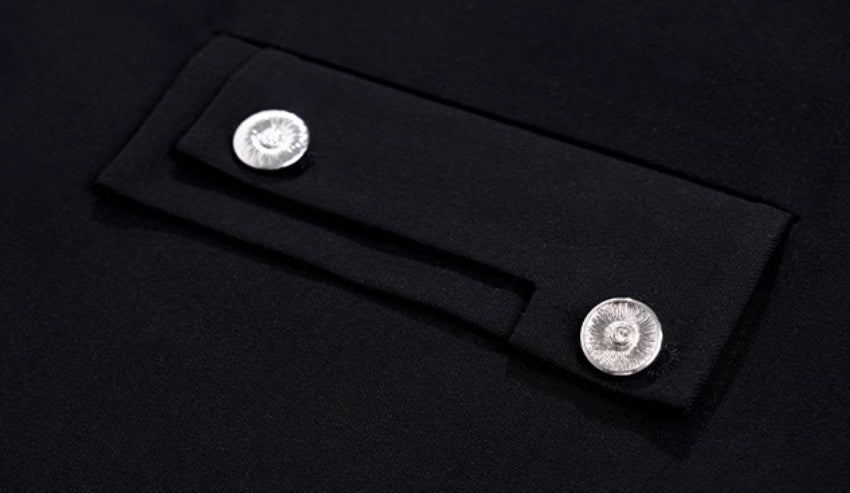 Men's Summer Silhouette Shoulder Padded Short Sleeved Jacket