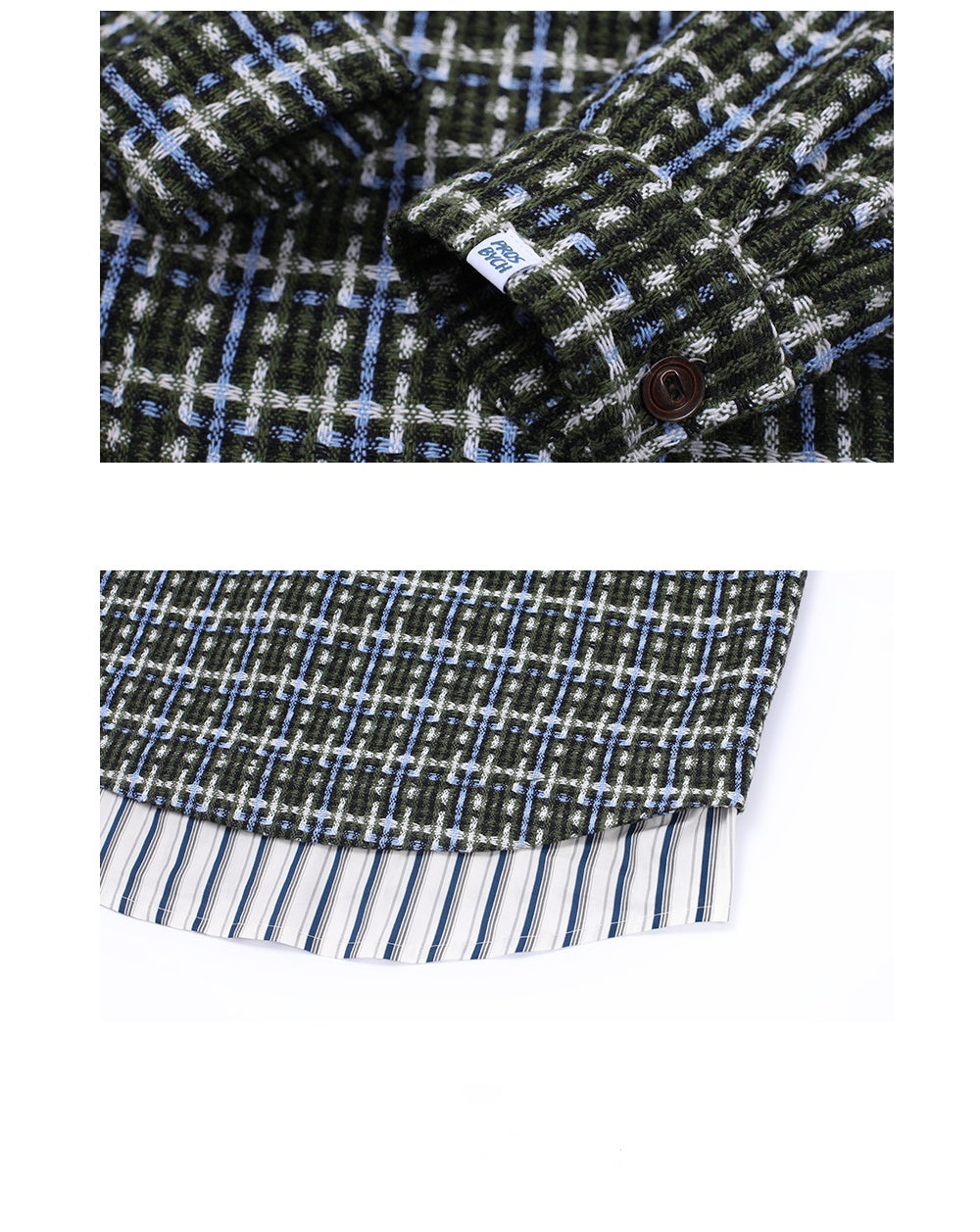 Retro Stitching Lapel Small Fragrance Shirt Coat