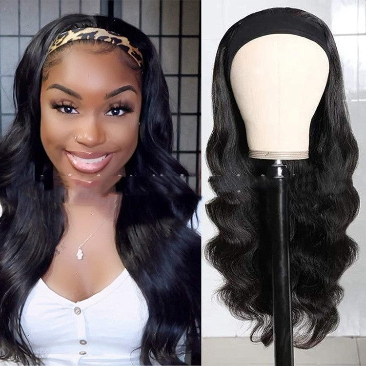 Wig Headgear Black Headband Rose