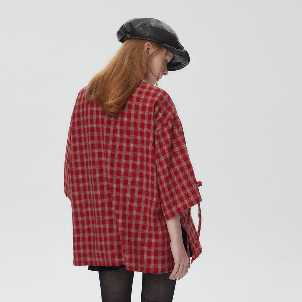 Fashion Short Sleeve Plaid Shirt Men