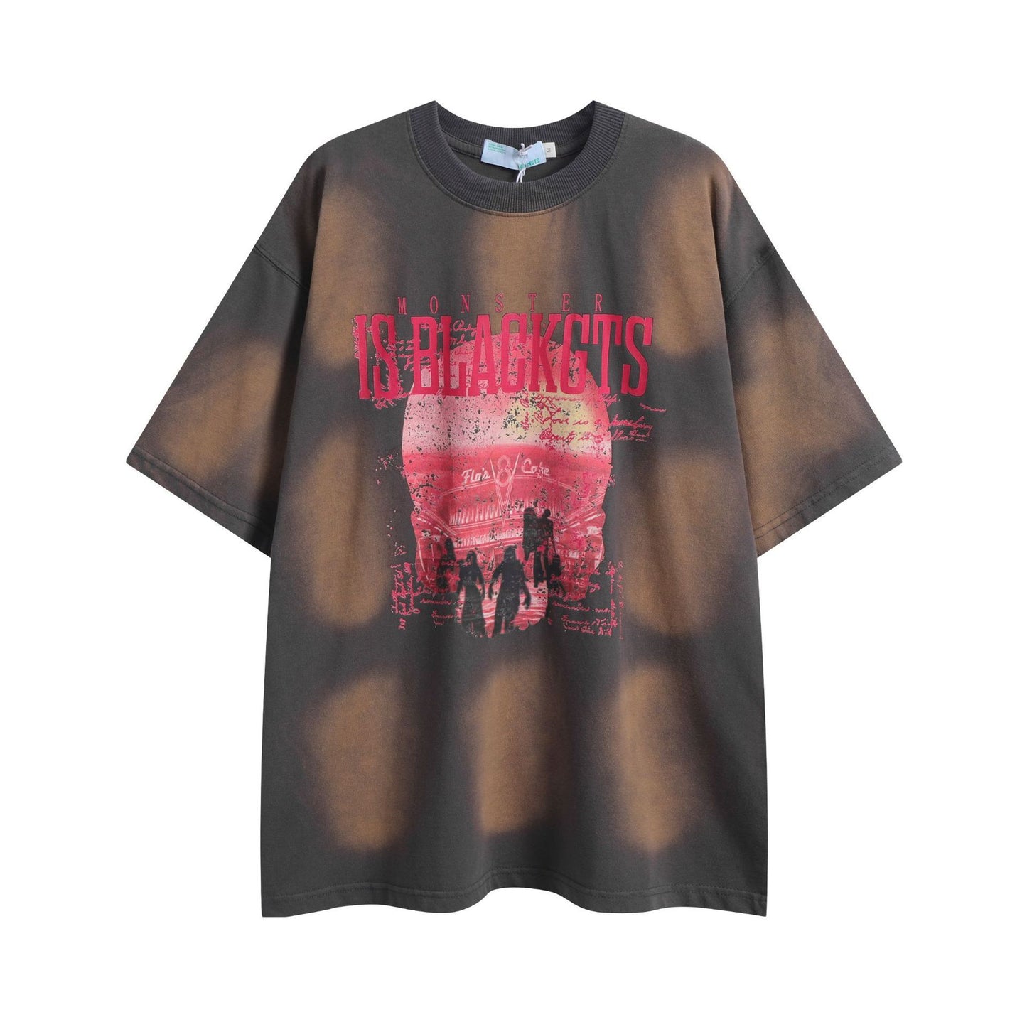 American Retro T-shirt Printing Fashion Brand Short Sleeve