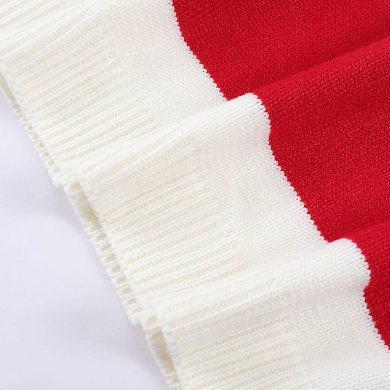 Round Neck Towel Embroidery Color Blocking Sweater