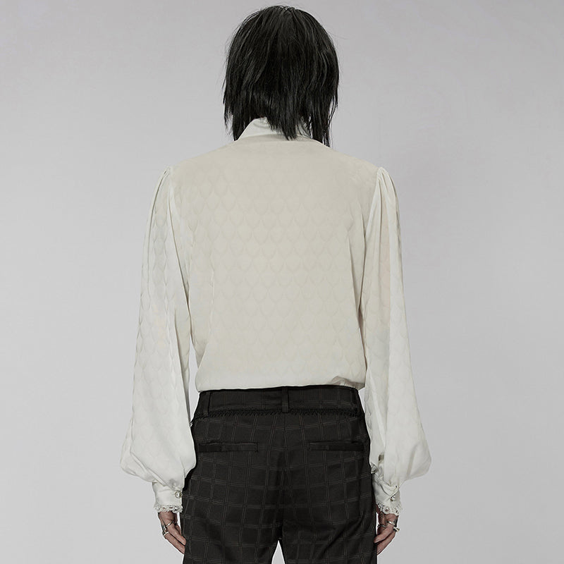 Men's Retro Noble Dress Stand Collar Long Sleeve Shirt