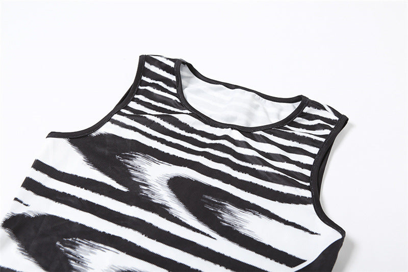 Ladies Sleeveless High Waist Slender Long Dress