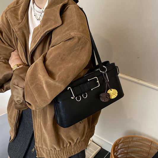 Sac à bandoulière rétro à boucle de ceinture, marque Sentong Qin haut de gamme.