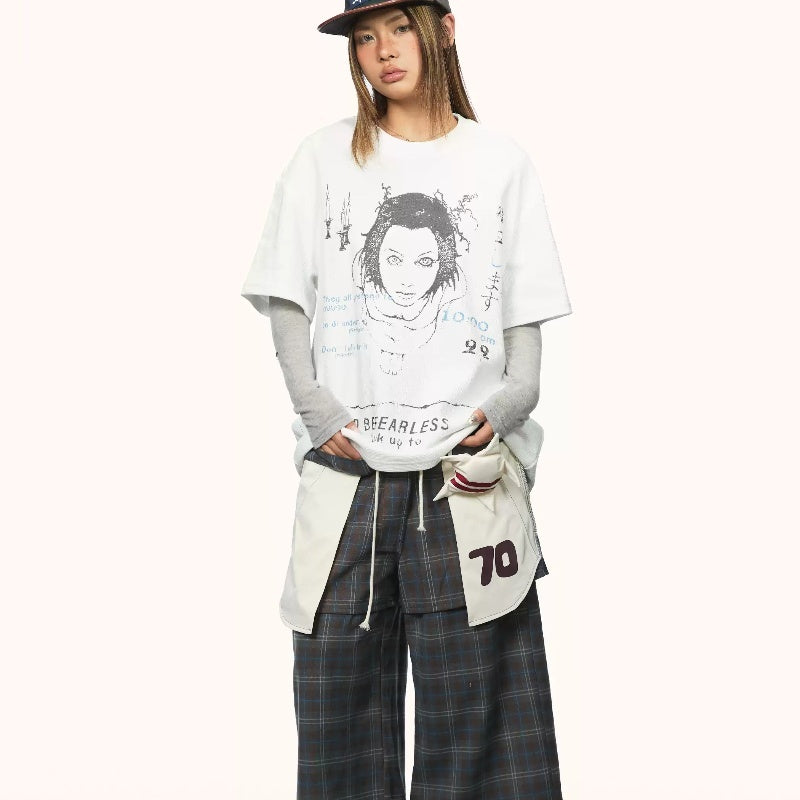 Printed Round Neck Short-sleeved T-shirt Summer New Loose