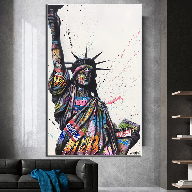 Statue Of Liberty Graffiti Art Canvas Painting