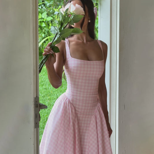 Fashion French Style Fresh European And American Strap Dress Women