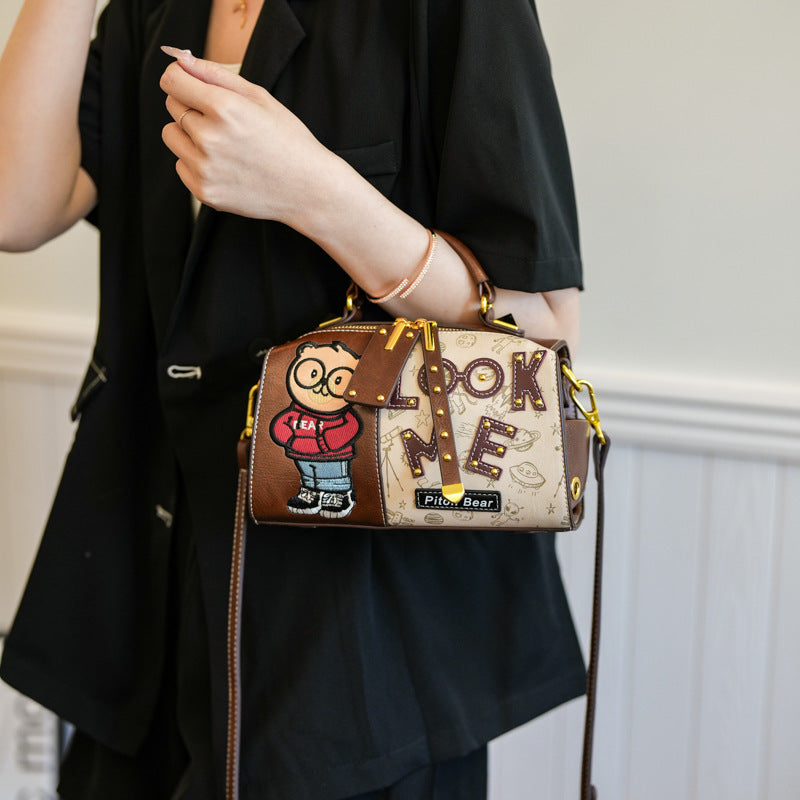 Handbag Ins Printed Cartoon Shoulder Pillow Bag