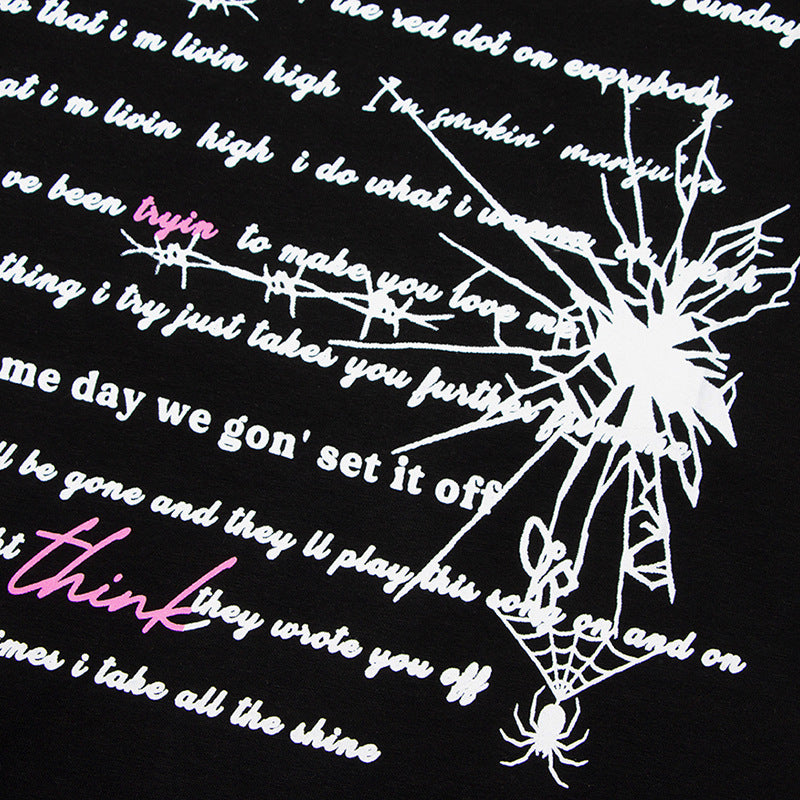 Chemise à manches courtes imprimée toile d'araignée Niche High Street