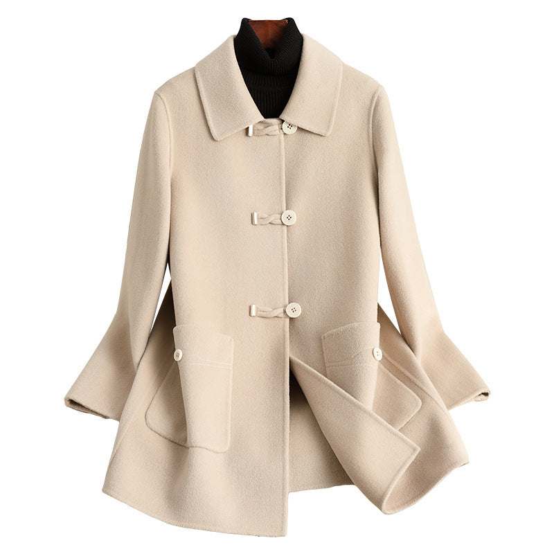 Style Traditional Mother's Woolen Coat For Women