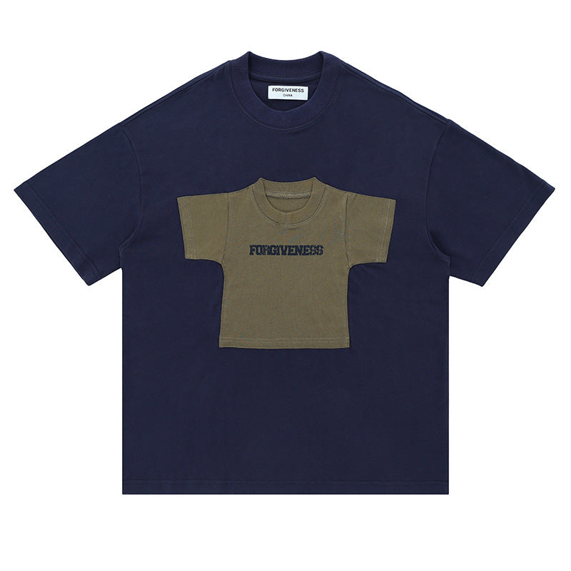 Fashion Brand Fun Pocket Decoration Gender-free Loose Short Sleeve