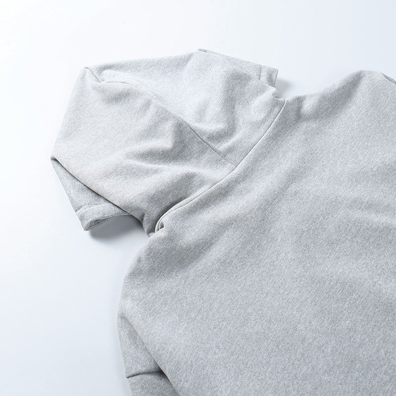 Sweat à capuche ample en tricot imprimé papillon