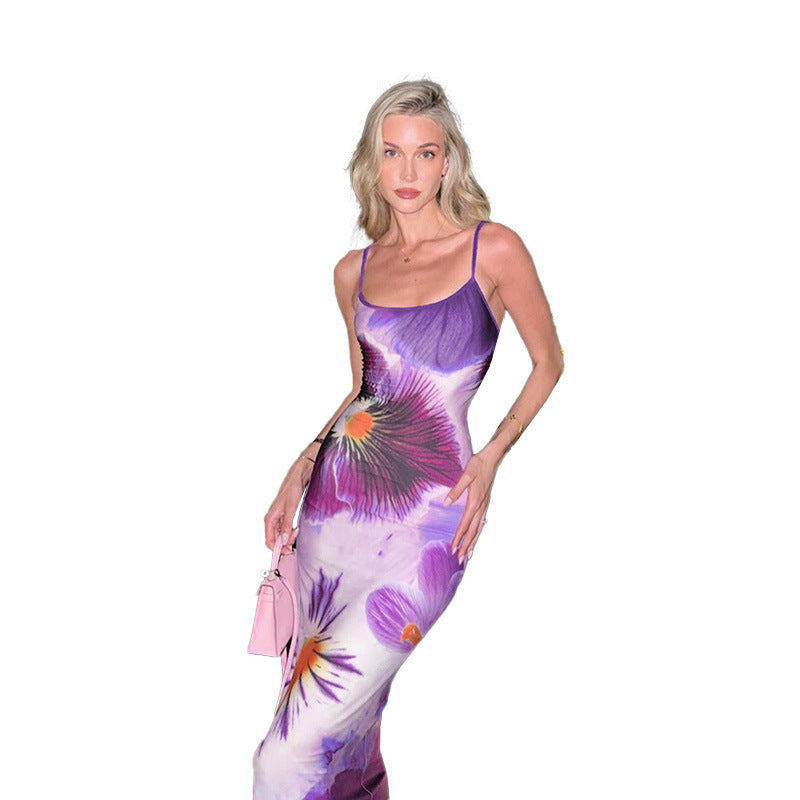 Robe nuisette imprimée style mode