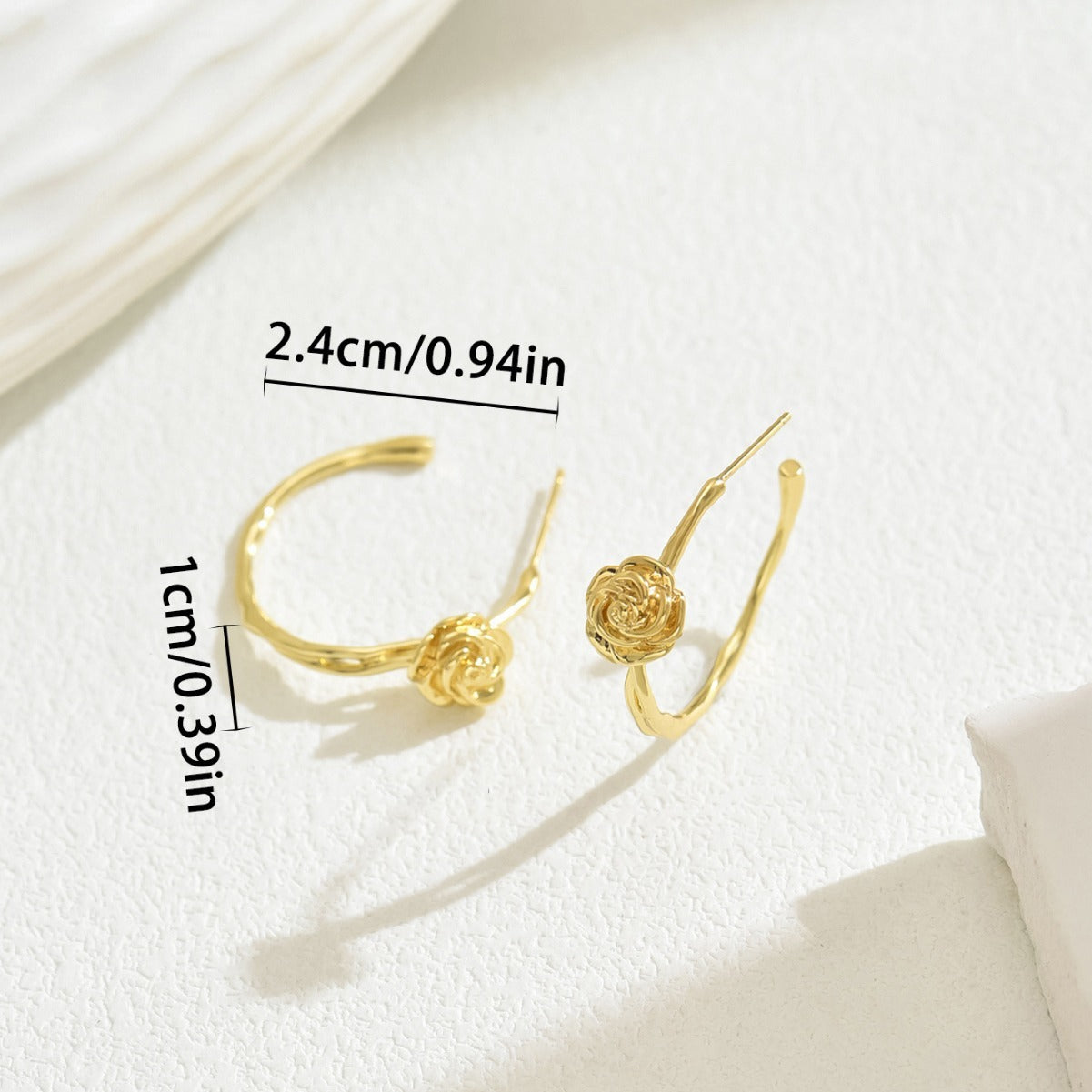 Fashion OL Flower Rose Design Earrings