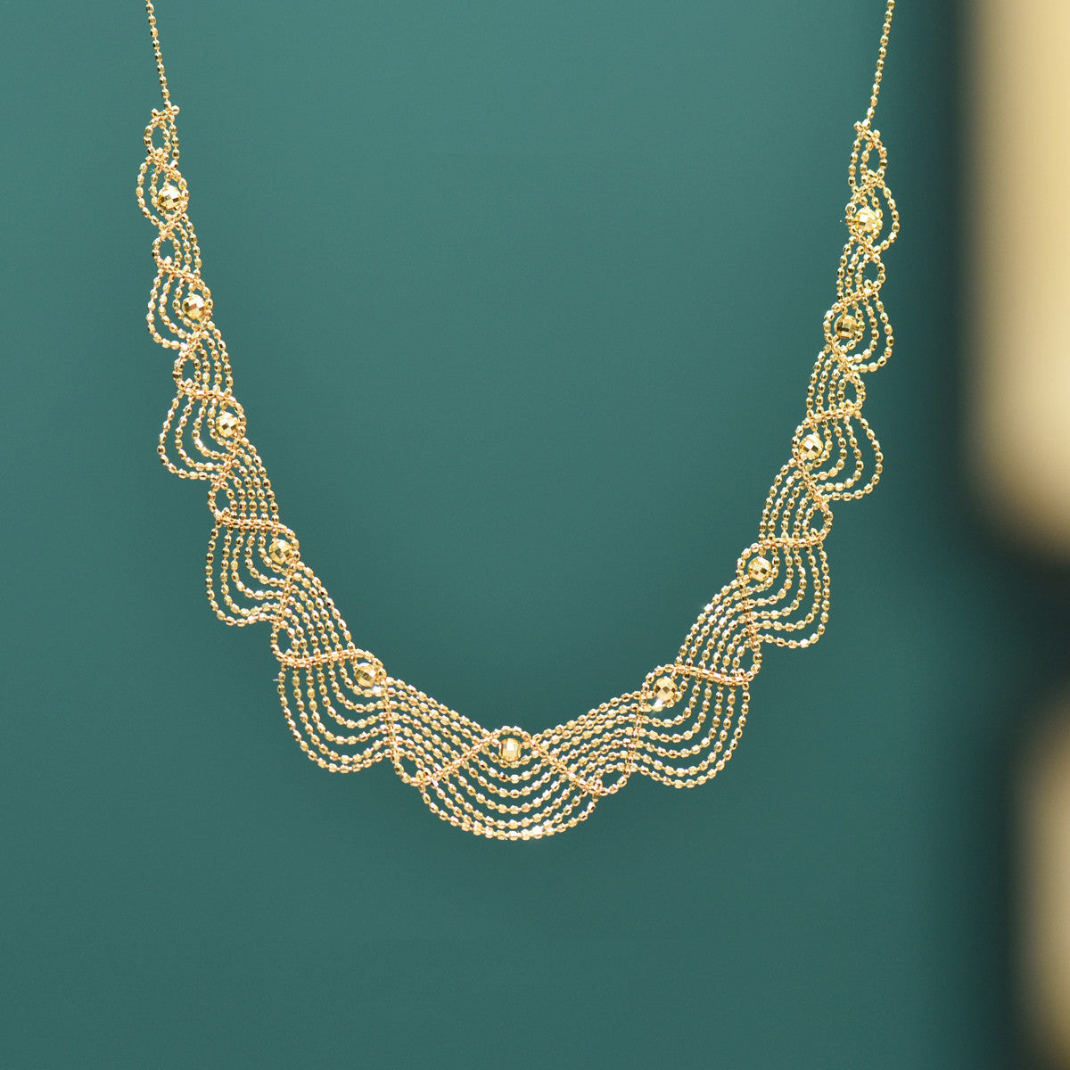 Fashion 18k Gold Lace Necklace