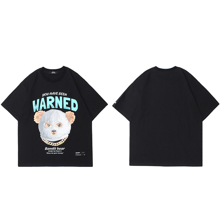 Men's Cartoon Print Cotton Short Sleeve T-Shirt