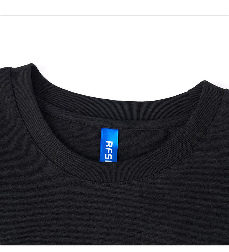 Cotton Short Sleeve Chalk Digital Direct Injection Printed T-shirt