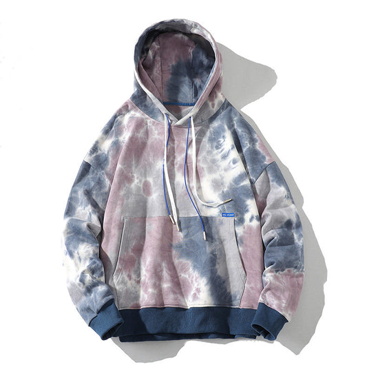 High Gram Hooded Tie Dye Sweatshirt Hip Hop Loose