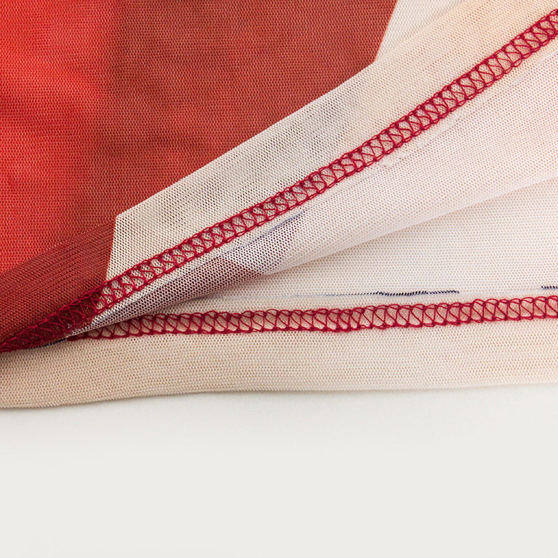 Robe longue ajustée à col rond et manches longues en maille à imprimé floral