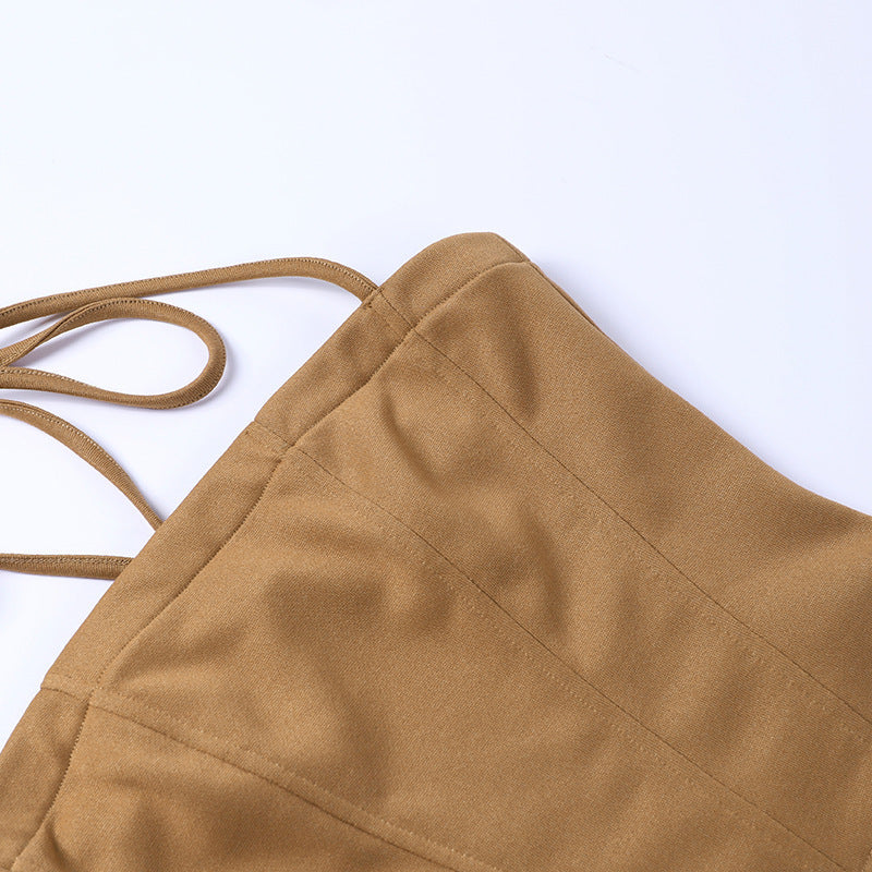 Waist Slim Dresses Bra Bandeau Workwear Pants Set