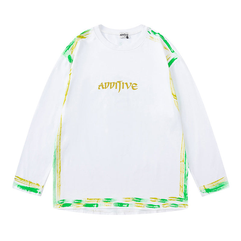 T-shirt à manches longues avec lettres imprimées